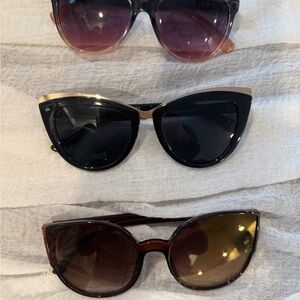 Stylish Black and Brown Sunglasses Set